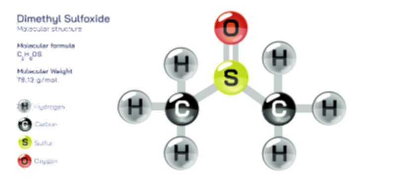 Dimethyl Sulfoxide — Organic Sulfur Compound Vector Illustration