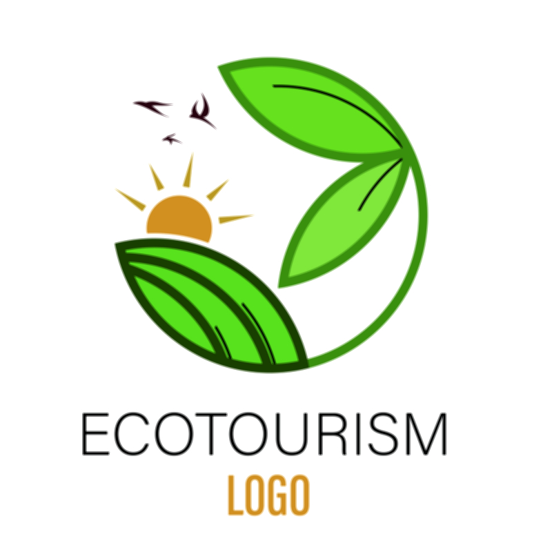 Eco Tourism Logo — Sustainable Travel and Nature Concept Vector Illustration