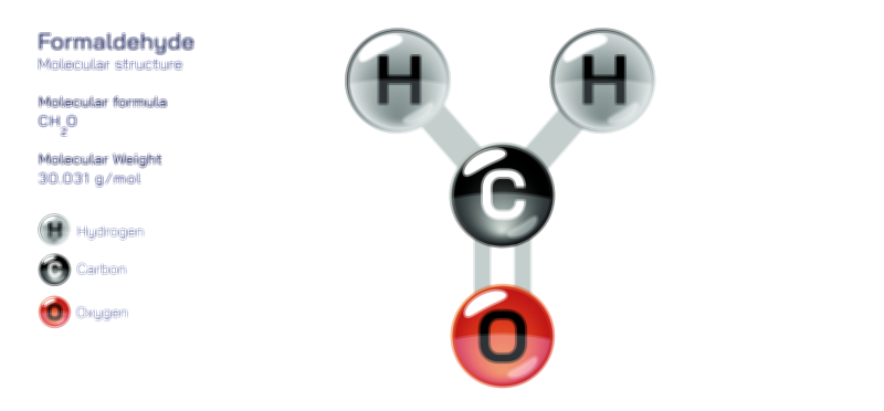 Formaldehyde Chemical Structure Vector Illustration | Organic Compound and Molecular Diagram Explained