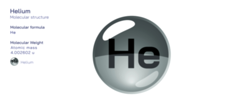 Helium Vector Illustration | Atomic Structure and Properties of the Noble Gas Element