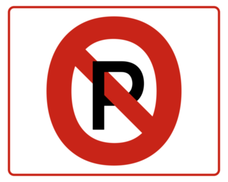 No Parking Sign Vector Illustration - Clear Road Safety & Vehicle Restriction Symbol, Representing Traffic Control for Safe and Legal Parking Regulations.