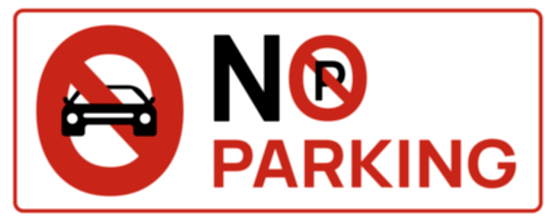 No Parking for Four Wheeler vector illustration – Traffic Safety and Vehicle Restriction Sign