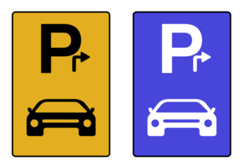 Four Wheeler Parking Lot vector illustration – Car Parking Zone and Vehicle Management Sign