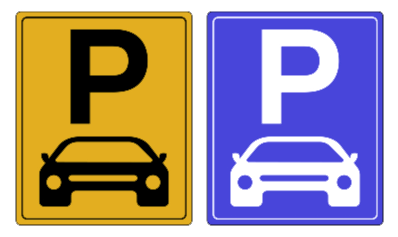Car Parking Here Vector Illustration – Designated Four Wheeler Parking Area