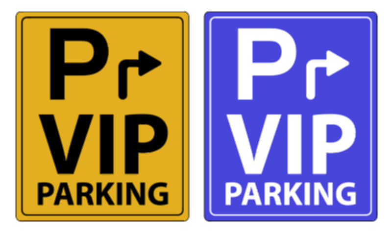 VIP Parking Lot Vector Illustration – Exclusive Reserved Vehicle Zone