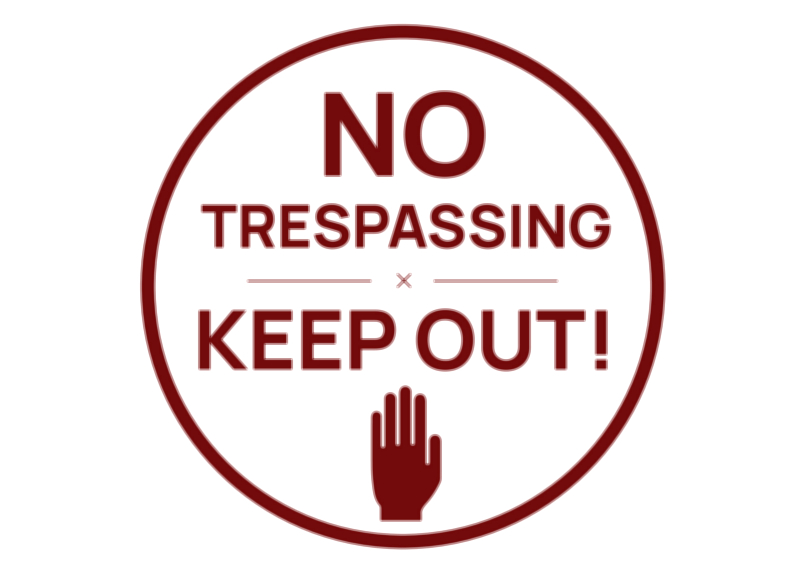 No Trespassing Keep Out Sign Board Vector Illustration – Private Property Restricted Access Warning