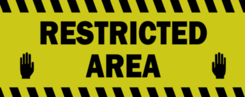 Restricted Area Sign Board Vector Illustration – Authorized Personnel Only Warning Design