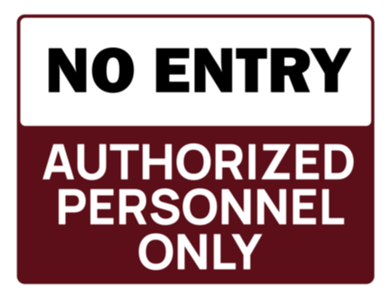 No Entry Authorized Personnel Only Sign Board Vector Illustration – Restricted Access Safety Warning