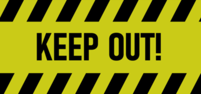 Keep Out Sign Vector Illustration — Restricted Access Warning Board