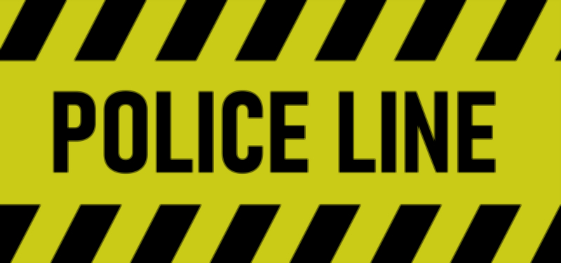 Police Line Vector Illustration — Crime Scene Restriction and Safety Barrier Sign