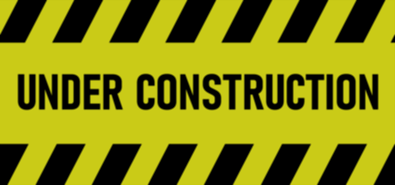 Under Construction Area Warning Vector Illustration