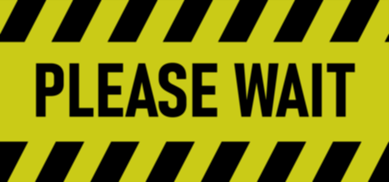 Please Wait Sign Vector Illustration