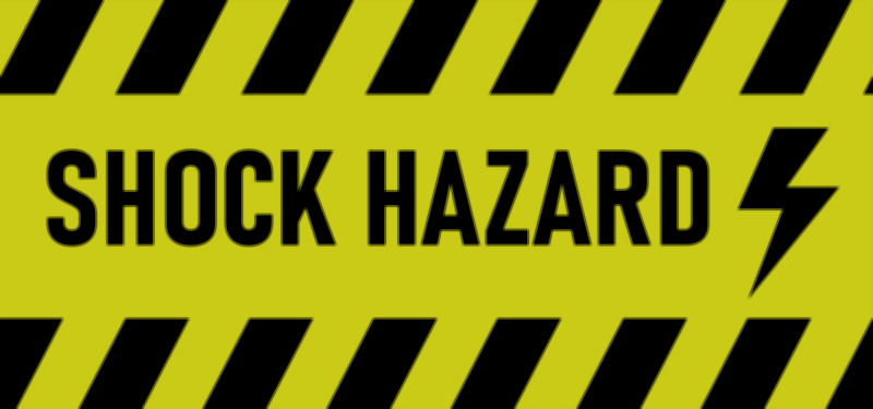 Shock Hazard Warning Sign Vector Illustration