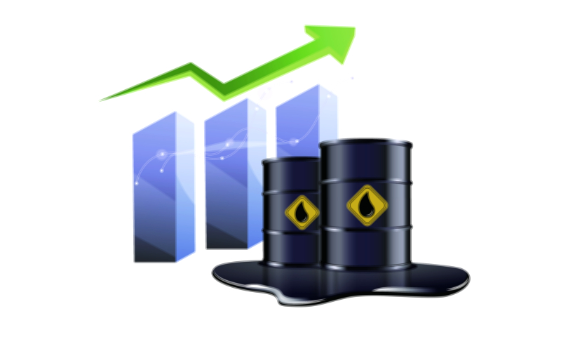 Crude Oil Growth Vector Illustration for Economic and Investment Trends