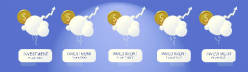 Fractional Investment Plan Template financial strategy vector illustration for wealth management and portfolio diversification