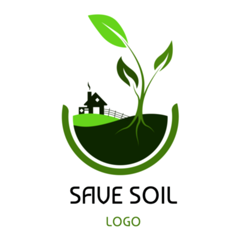 Save Soil Logo Design for Environmental Awareness | Eco-Friendly Vector Illustration
