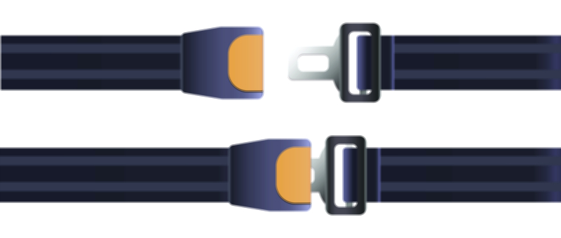 Seat Belt Safety Vector Illustration | Automotive and Road Safety Design