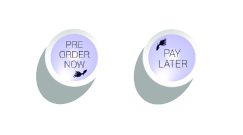 Pre order now pay later vector illustration for modern eCommerce UI design
