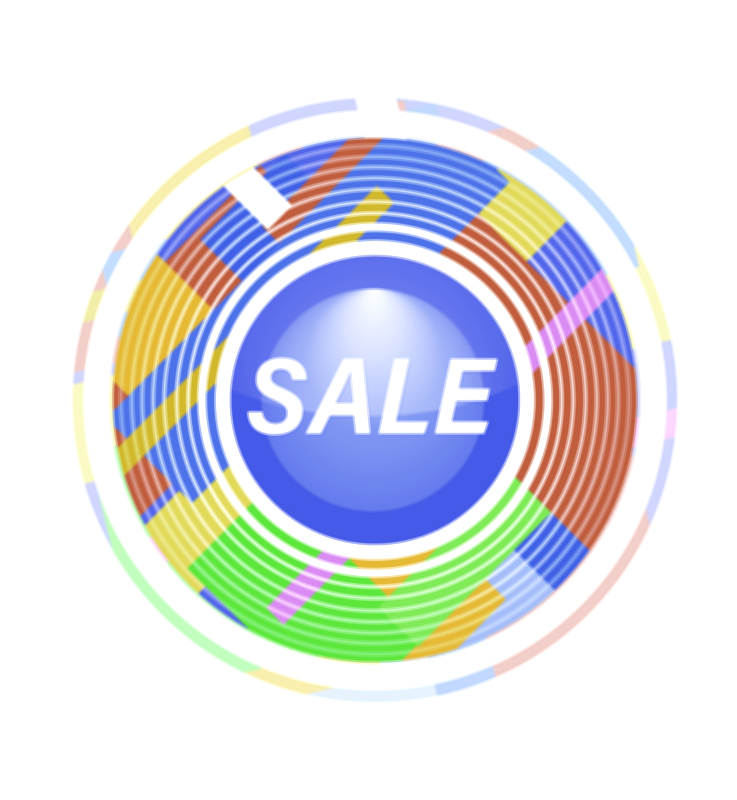 Sale button vector illustration for modern eCommerce UI and shopping app design