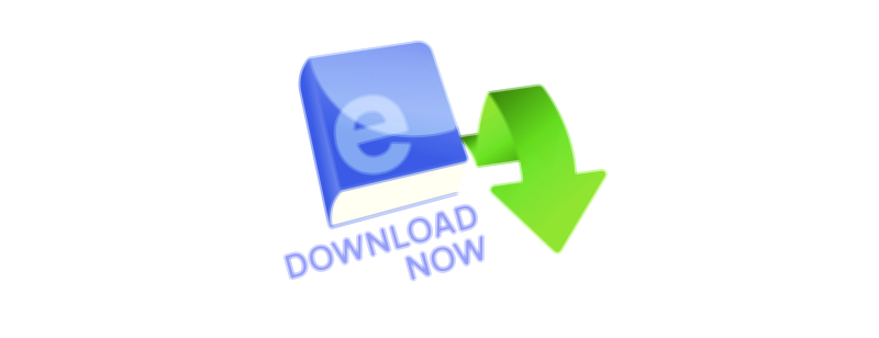 Download now e-book UI button vector illustration for digital reading apps