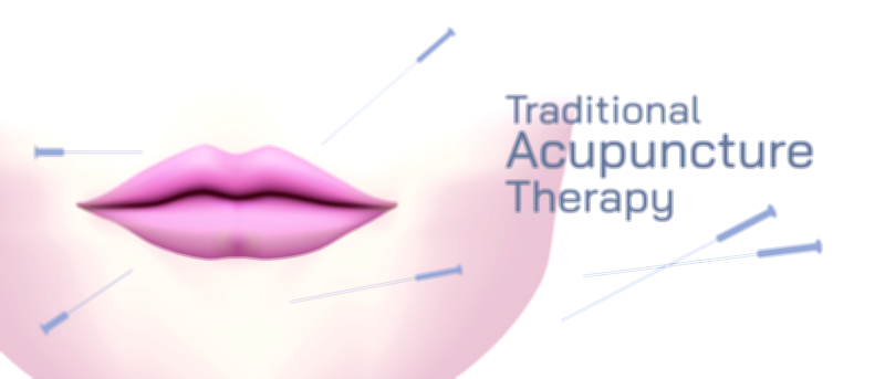 Facial Acupuncture Therapy Vector Illustration Showing Needle Points on Face for Skin Rejuvenation and Natural Healing