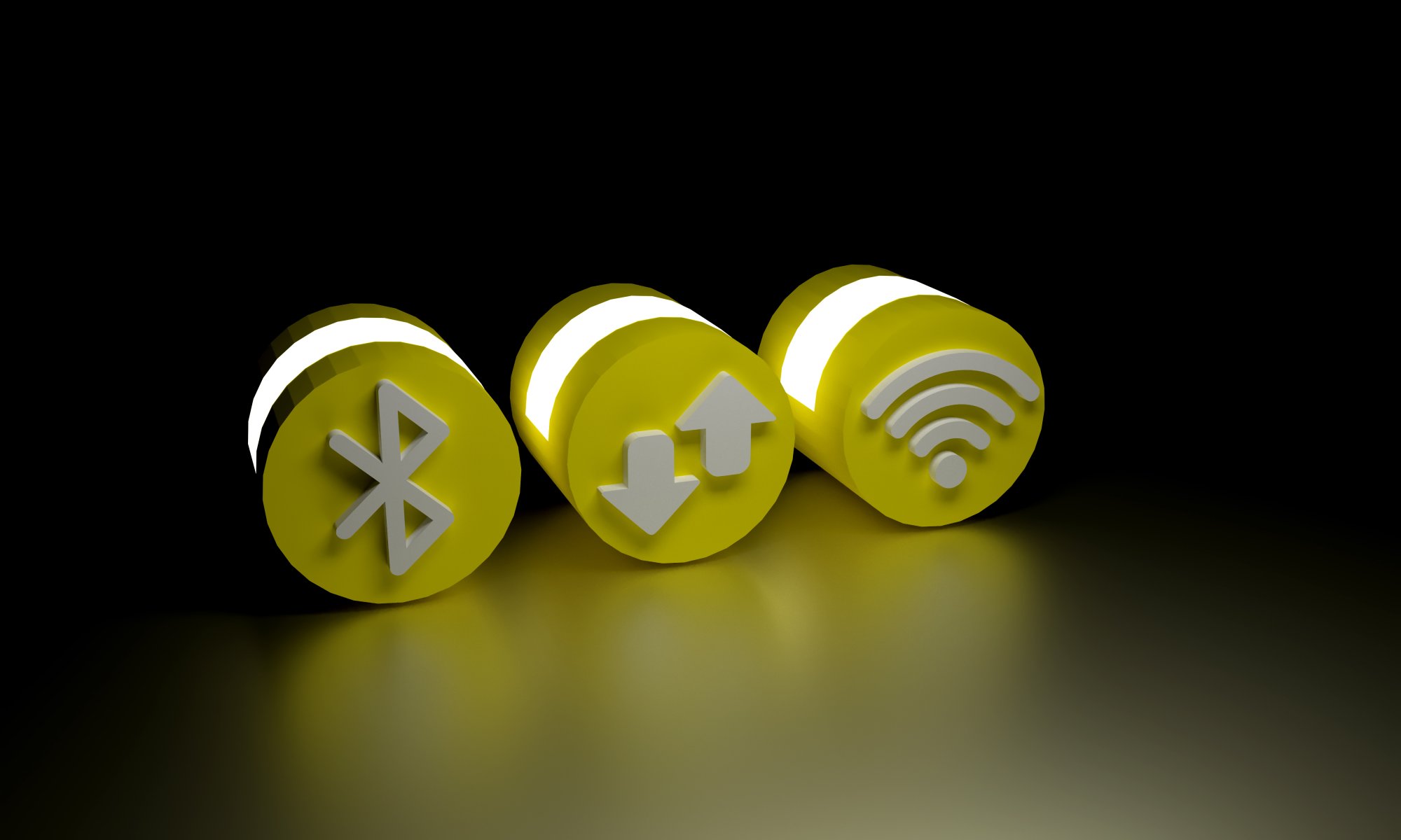 Bluetooth WiFi Data Transfer Connectivity Explained with Modern 3D Illustration Concept