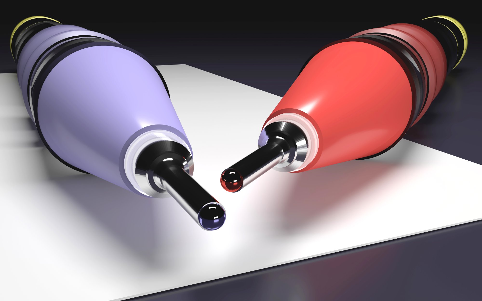 3D Rendered Ball Pen Nib Macro Close Up Illustration Showing Detailed Writing Tip Structure