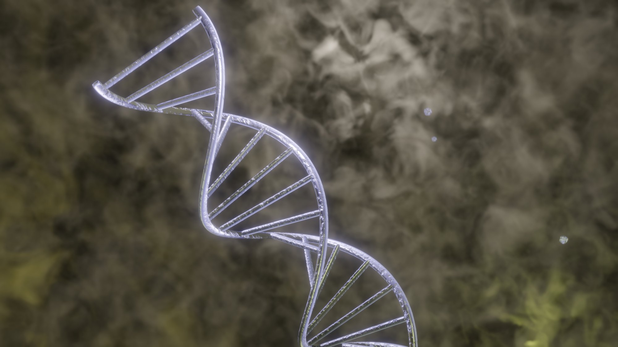 3D DNA Helix Representation Showing Clear Structural Relationships Between Molecular Components