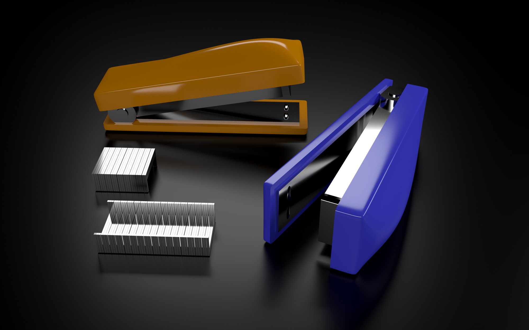 3D Rendered Stapler Illustration for Office, School, and Stationery Visualization