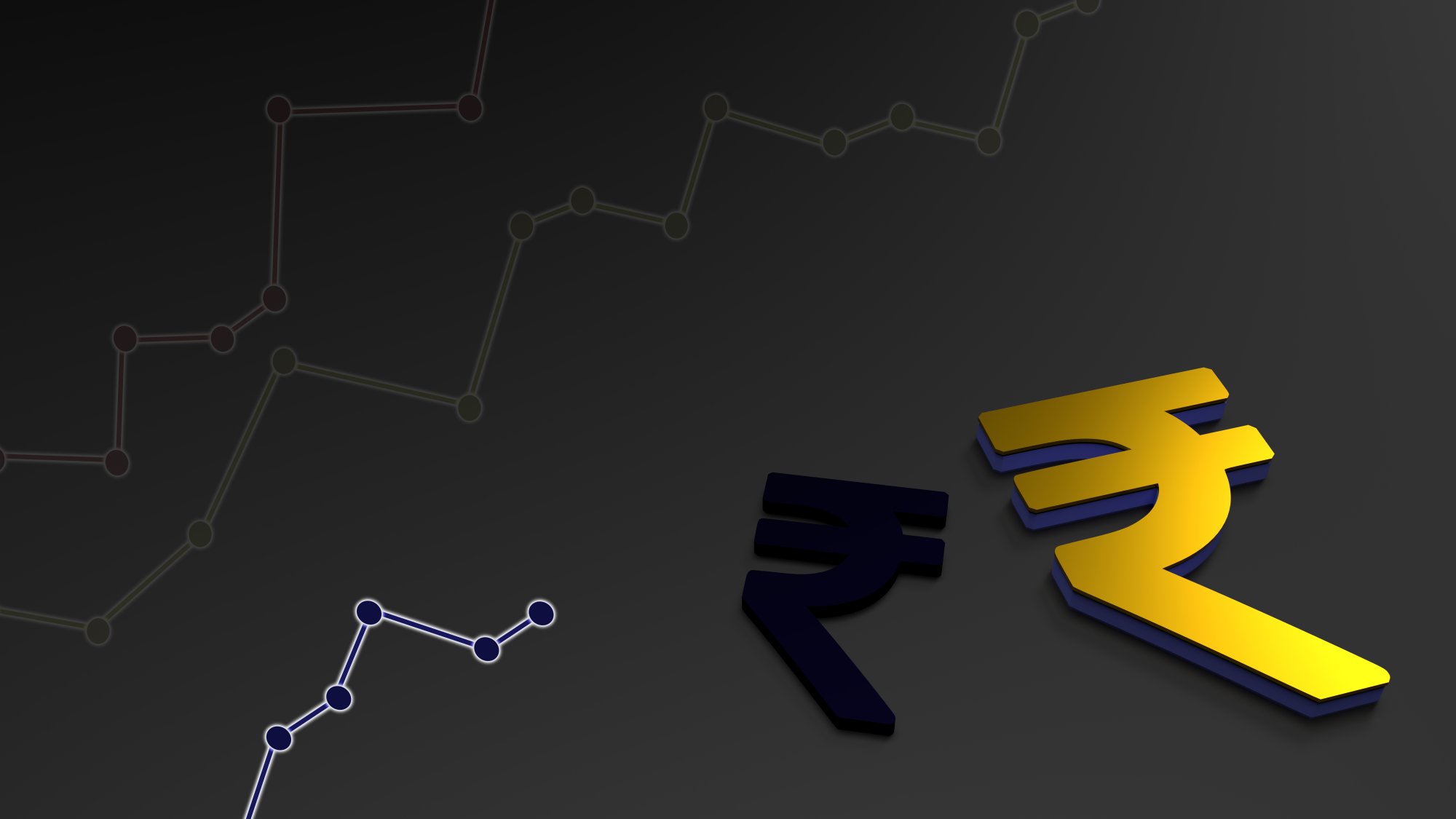 Indian Currency Rupee INR Illustration – Classy Vector Design of ₹ Symbol and Banknotes for Finance, Education, and Digital Projects