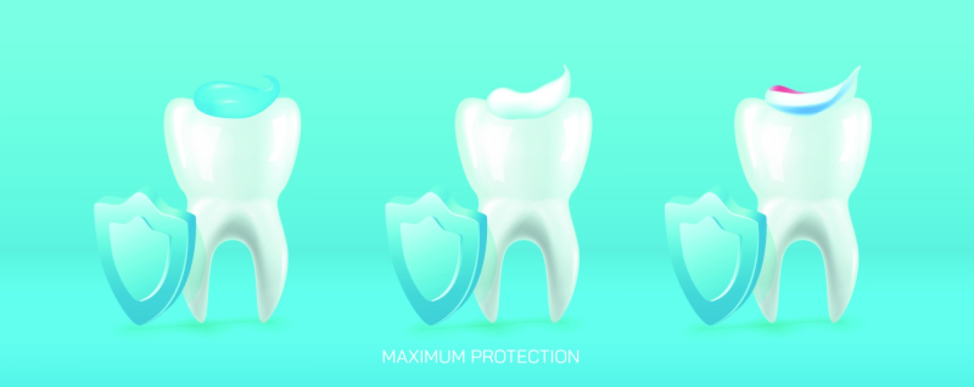 Teeth Cleaning and Maximum Protection Vector Template: Editable Design for Oral Hygiene, Dental Care, and Preventive Health Projects