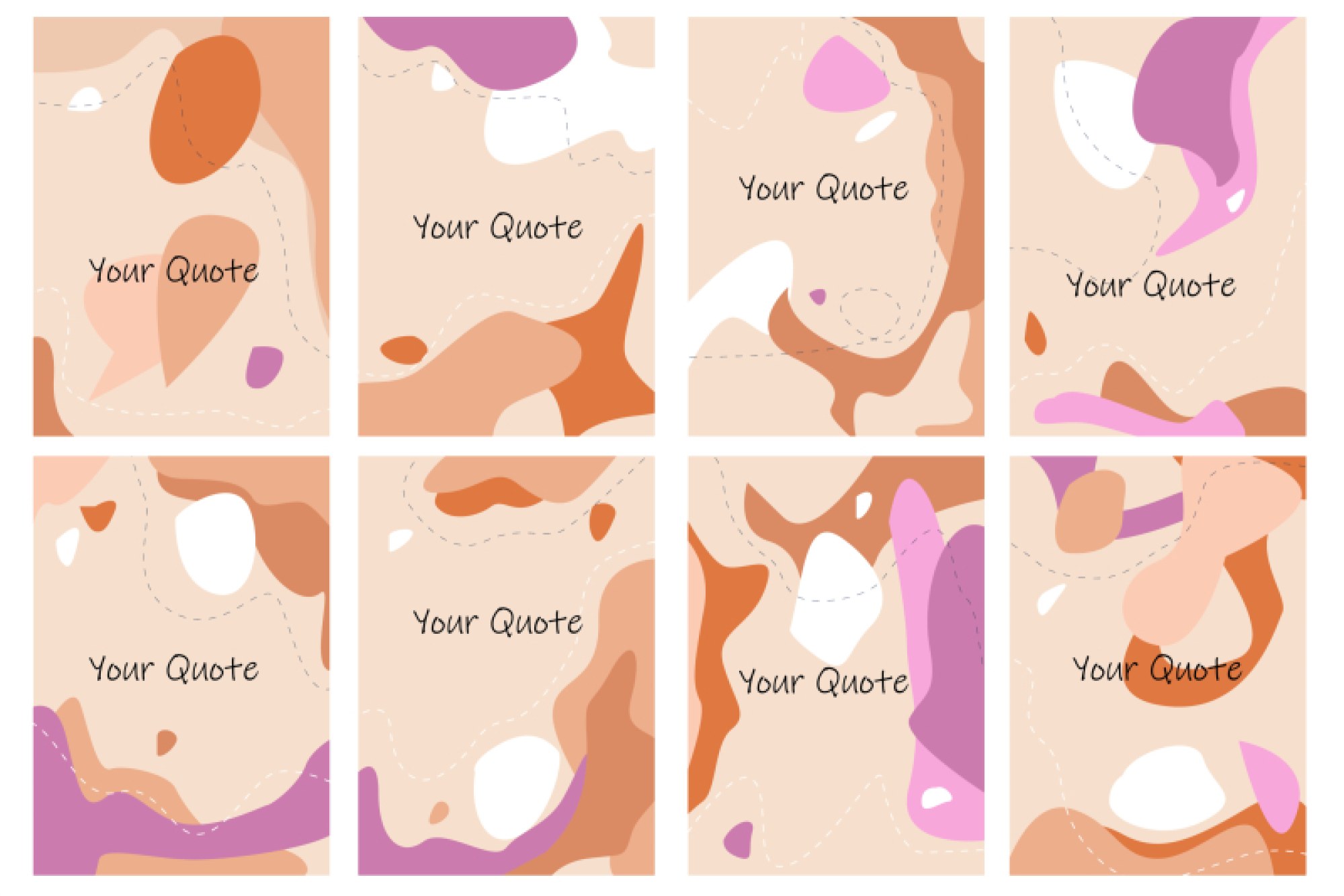 Vector Set of Abstract Royal Color Creative Backgrounds with Social Media Story Template for Modern Branding, Promotional Design, Digital Layouts, and Elegant Visual Communication