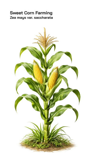 Sweet Corn Farming: Step-by-Step Cultivation, Soil, Irrigation, Climate, Crop Duration, Yield, and Global Growing Regions