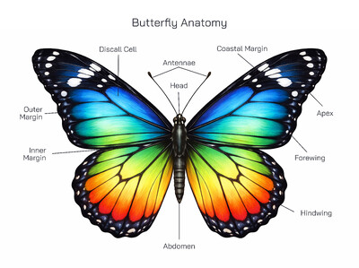 Butterfly Anatomy Explained – Body Parts, Wing Structure, Life Cycle, Behavior, and Ecological Role