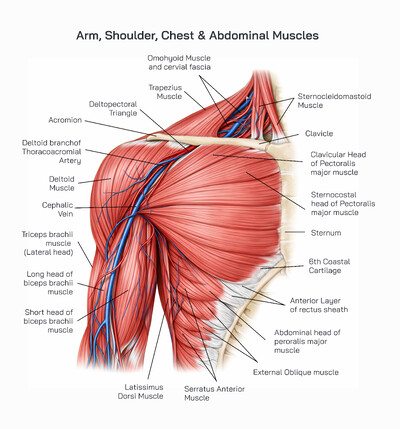 Arm, Chest, Shoulder and Abdominal Muscles: Structure, Functions and Movement Explained