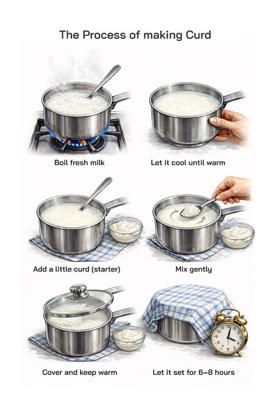 Process of Making Curd Explained: Step-by-Step Fermentation from Milk to Fresh Set Curd