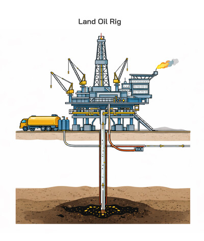 Land Oil Rigs and How They Work: Structure, Drilling Process, Components, and Onshore Oil Extraction Explained