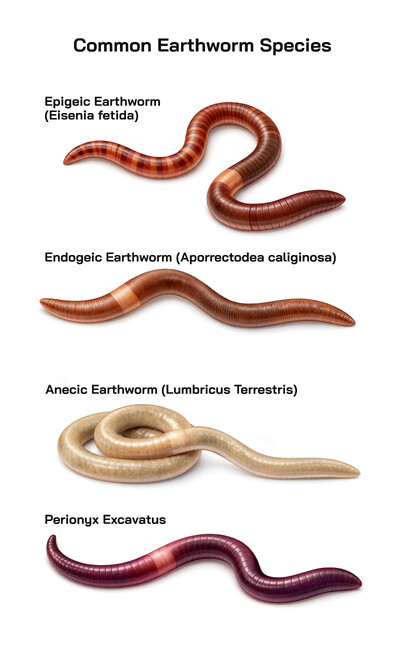 Common Earthworm Species Explained: Epigeic, Anecic, Endogeic Types and Their Unique Characteristics
