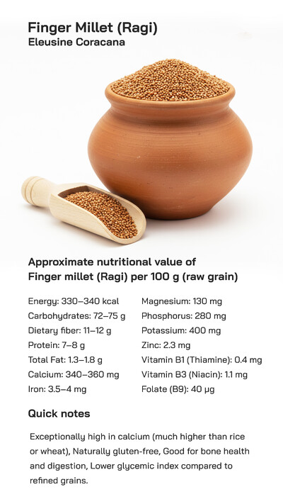 Finger Millet (Eleusine Coracana) Explained: Taste, Nutritional Health Benefits, Origin, and Global Popularity