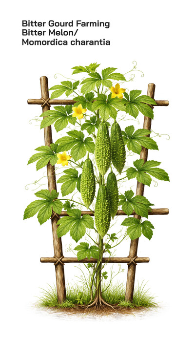 Bitter Gourd (Bitter Melon) Farming Guide: Momordica charantia Origin, Cultivation Practices, Climate, Soil, and Popular Regions