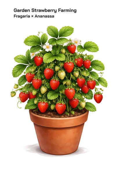 Garden Strawberry (Fragaria × ananassa) Farming: Step-by-Step Cultivation, Soil, Fertilizer, Climate, and Global Popularity