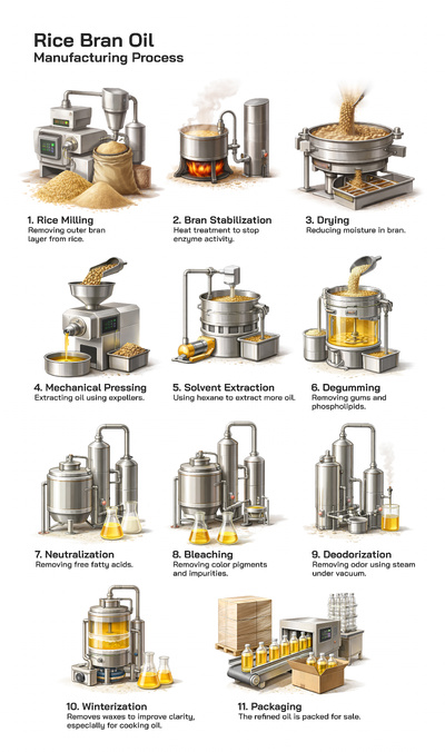 Rice Bran Oil Manufacturing: From Milling to Refined Packaging